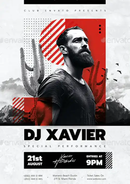 DJ Music Party Event Flyer Template
