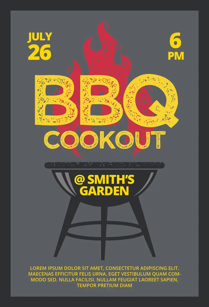 Free BBQ Cookout Flyer Template