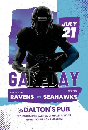 Free Football Gameday PSD Flyer Template