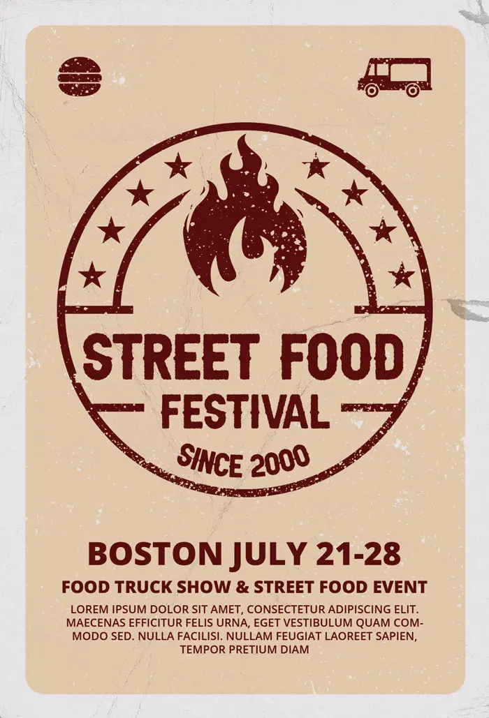 Free Streetfood Festival PSD Flyer Template