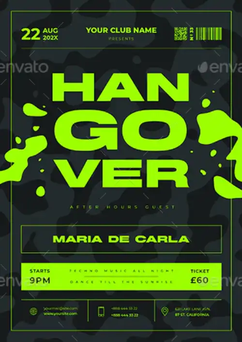 Hangover Party Flyer Template