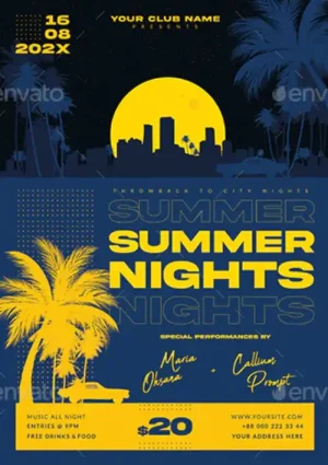Summer Nights Party Flyer Template