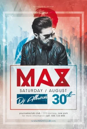 DJ Max Party Free Flyer Template