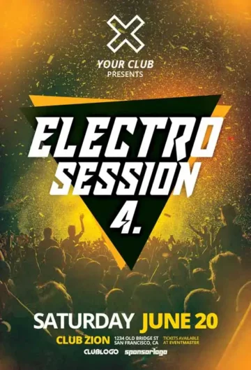 Electro Club Session Vol. 4 Free Flyer Template