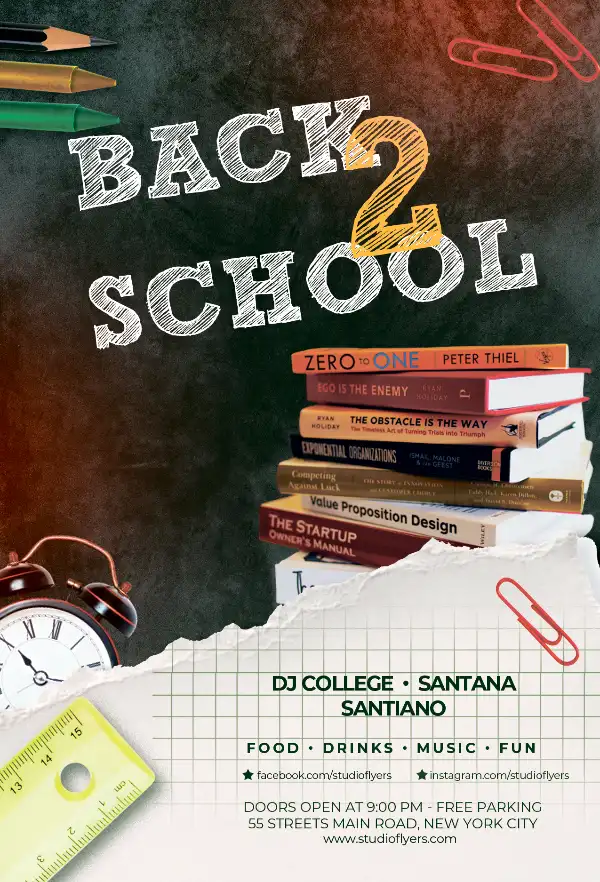 Back 2 School Party Flyer