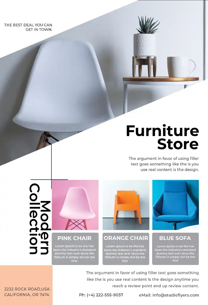 Free Furniture Store Flyer Template