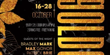 Free Golden October Party Flyer Template