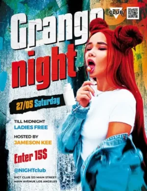 Free Grunge Night Flyer PSD Template