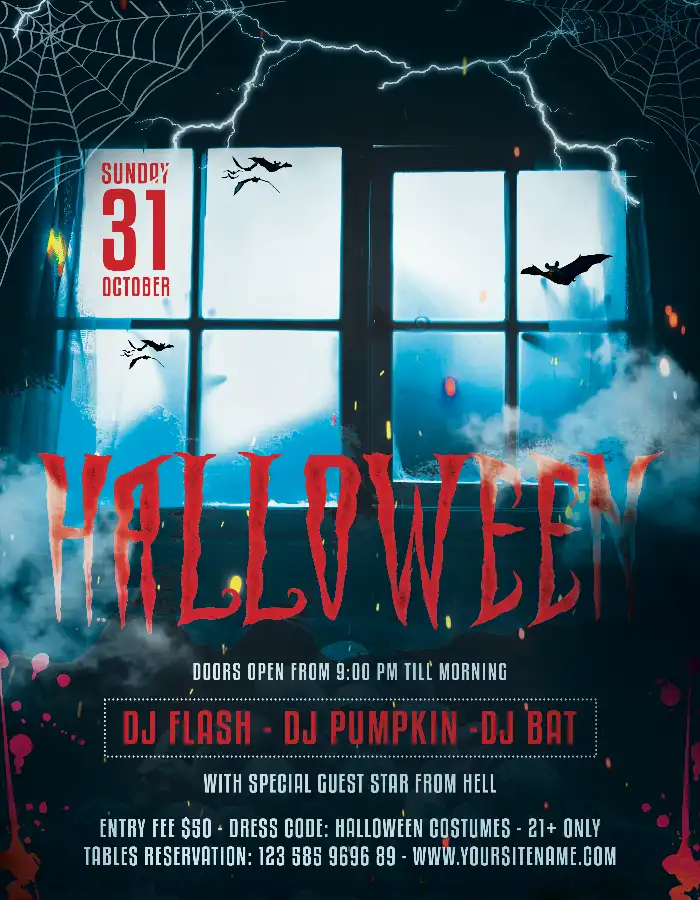 Free Halloween Party Event Flyer Template