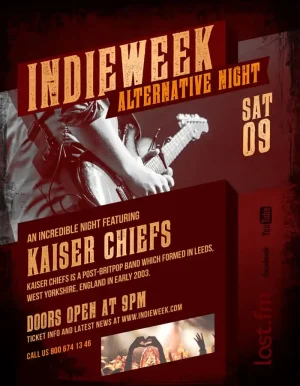 Free Indie Party Flyer PSD Template