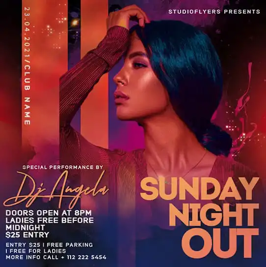 Free Sunday Night Out Instagram Template