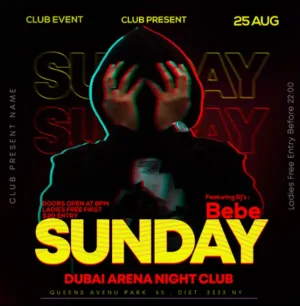 Free Sunday Night Party Instagram Template