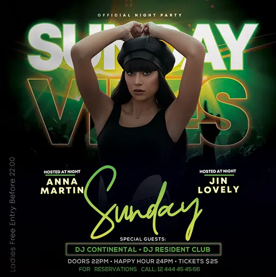 Free Sunday Party Instagram Template