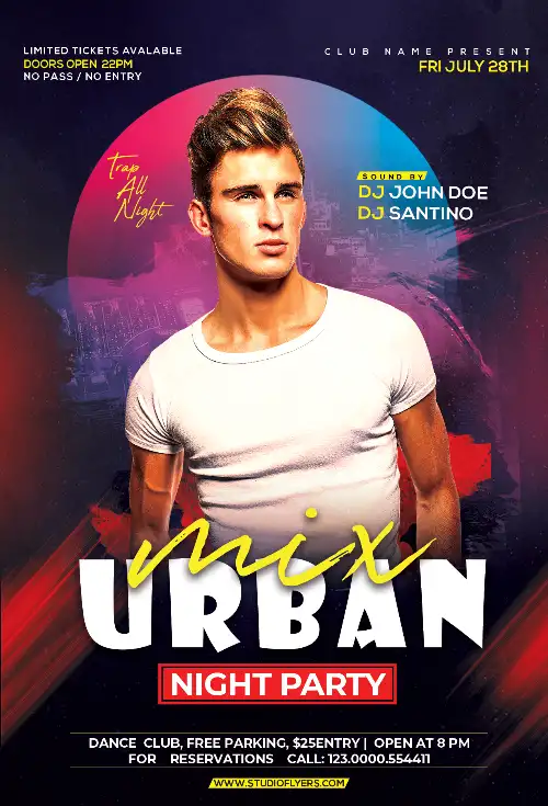 Free Urban Party Night Flyer Template