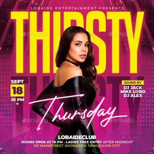 Thirsty Thursday Party Instagram Template