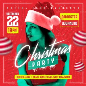 Christmas Club Party Instagram Template