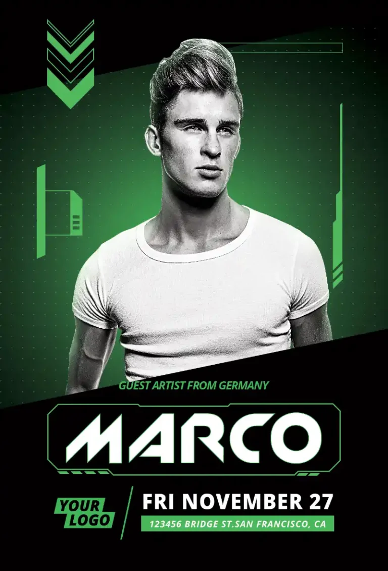 DJ Artist Event Free Flyer Template