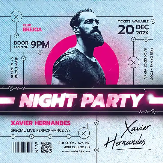DJ Night Party Instagram Template