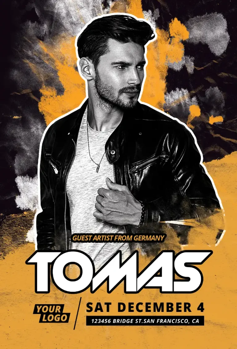 DJ Party Night Free Flyer Template