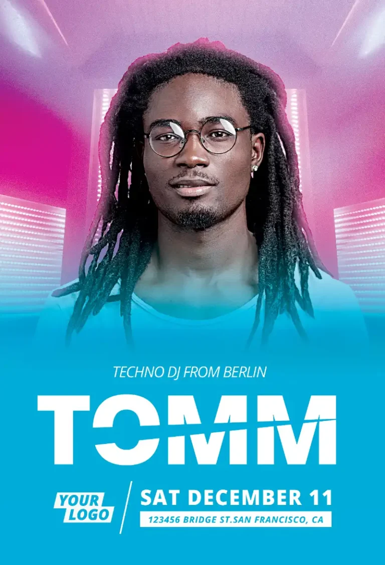 Free Club DJ Night Flyer Template