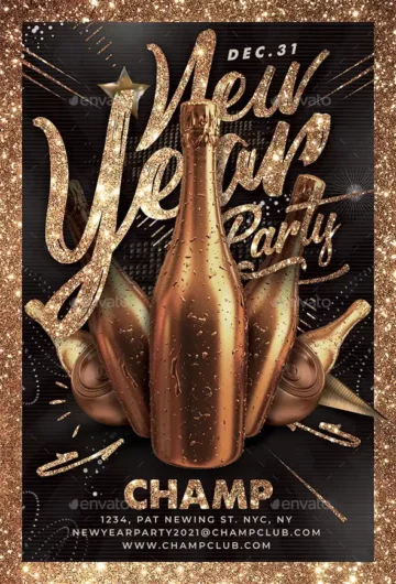 New Year Club Party Flyer Template