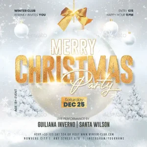 White Christmas Party Instagram Template