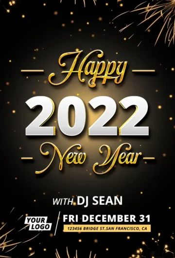Free Happy New Year Flyer Template