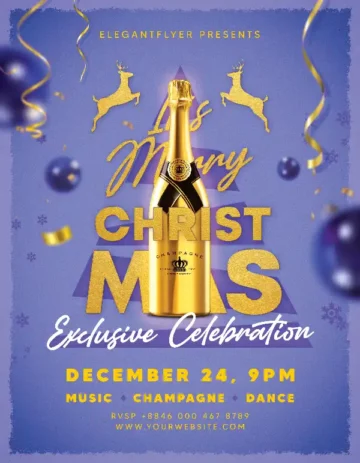 Free Merry Christmas Celebration Flyer Template