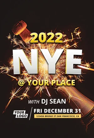 Free NYE Party Flyer Template
