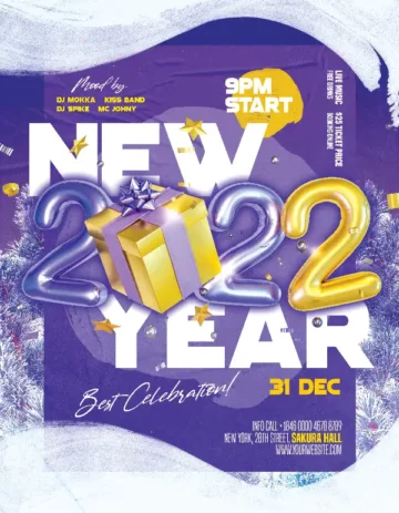 Free New Year Celebration Flyer Template