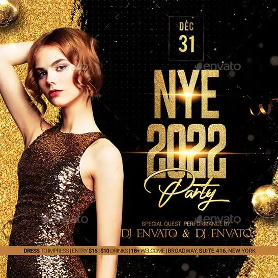 New Year Party Celebration Instagram Template