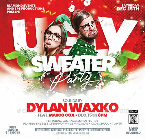 Ugly Sweater Christmas Party Template