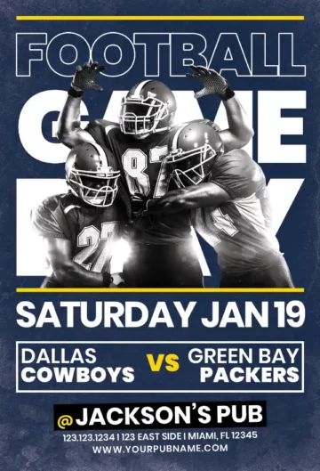 Free Football Game Event Flyer Template