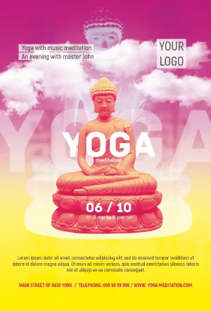 Free Yoga Poster and Flyer Template