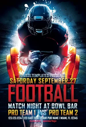 Football Game Event Flyer Template