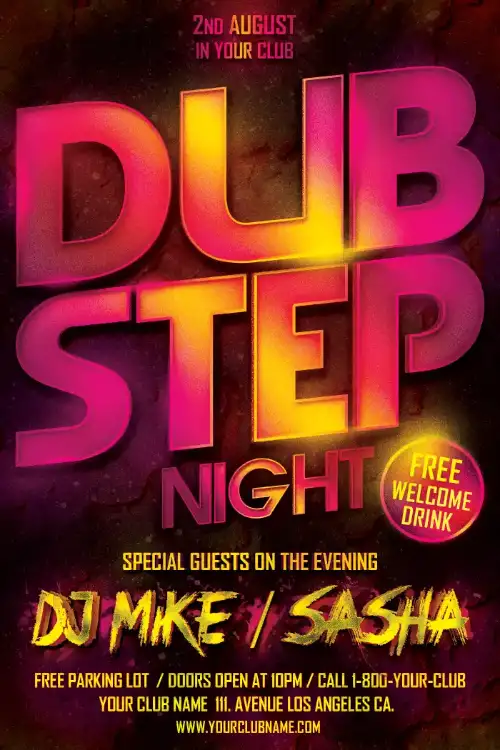 Free Dubstep Flyer Template