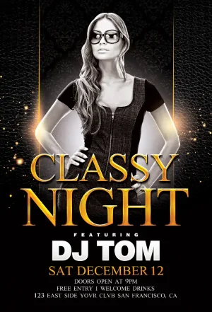Classy Club Party Flyer Template