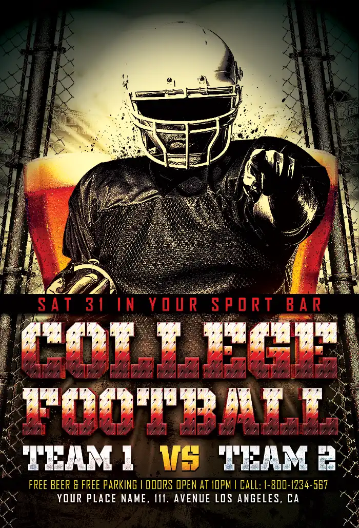 College Football Tournament Flyer Template
