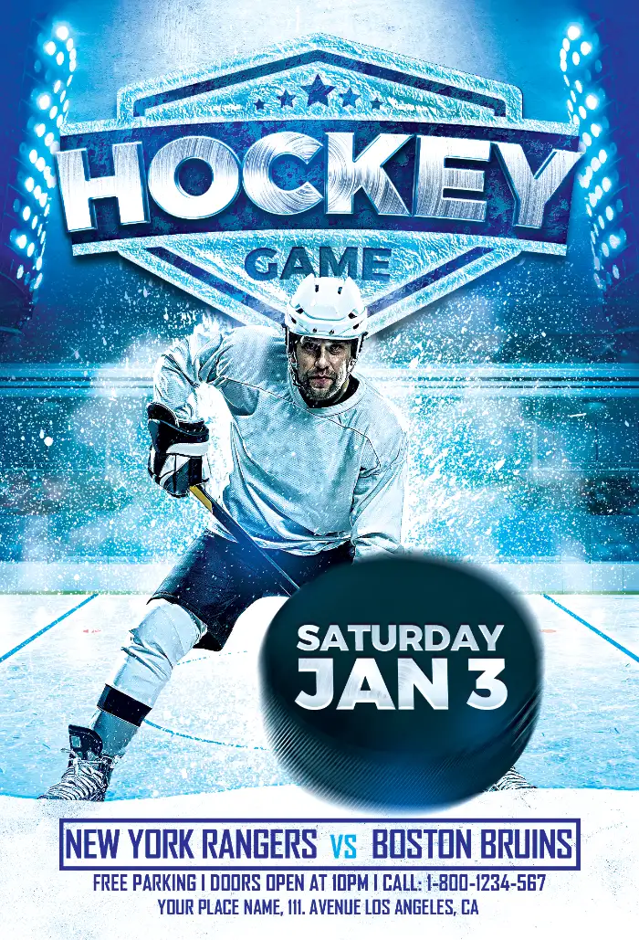 Ice Hockey Event Flyer Template