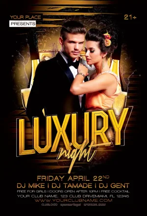 Luxury Night Party Event Flyer Template