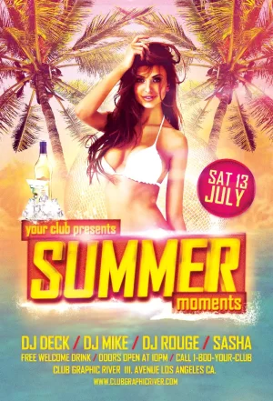 Summer Moments Party Flyer Template