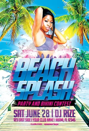 Summer Splash Party Flyer Template