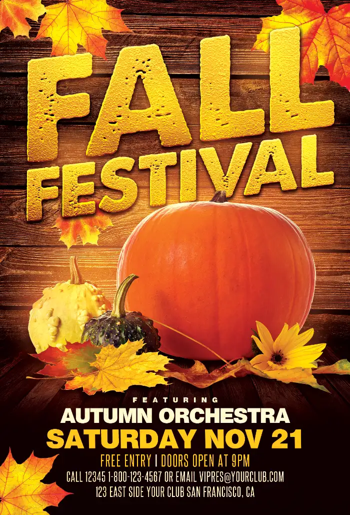 Fall Festival Party Flyer Template