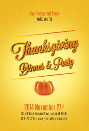 Free Thanksgiving Flyer Template