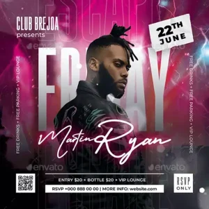 Friday Party Event Instagram Template