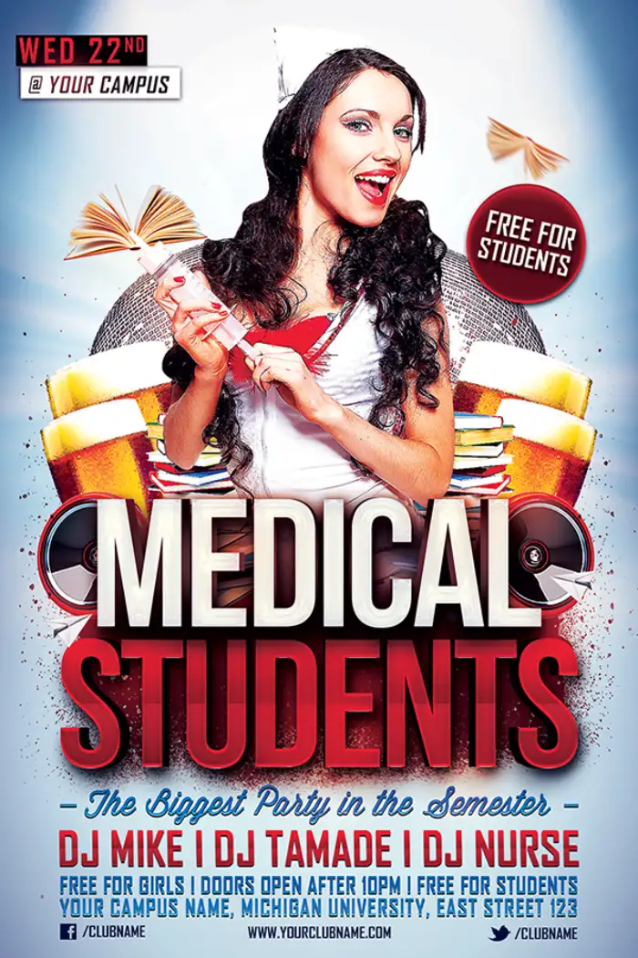 Medical Students Flyer Template