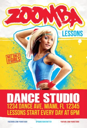 Zumba Aerobic Flyer and Poster Template