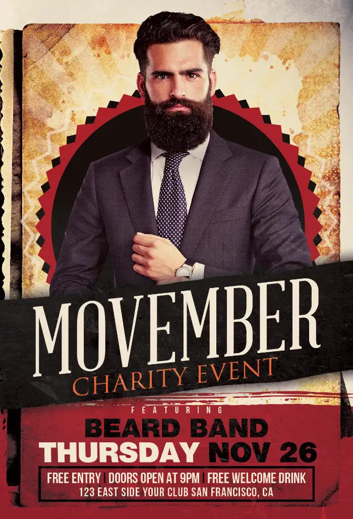 Movember Charity Event Flyer Template