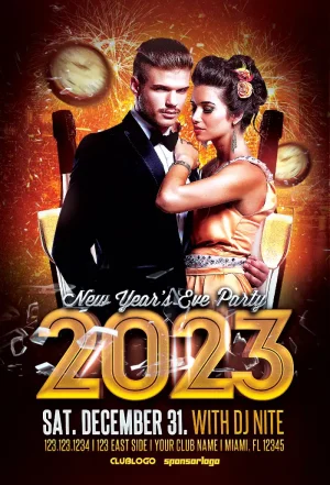 Elegant New Year’s Eve Flyer Template