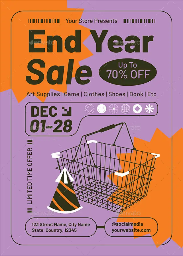End Year Sale Flyer Template